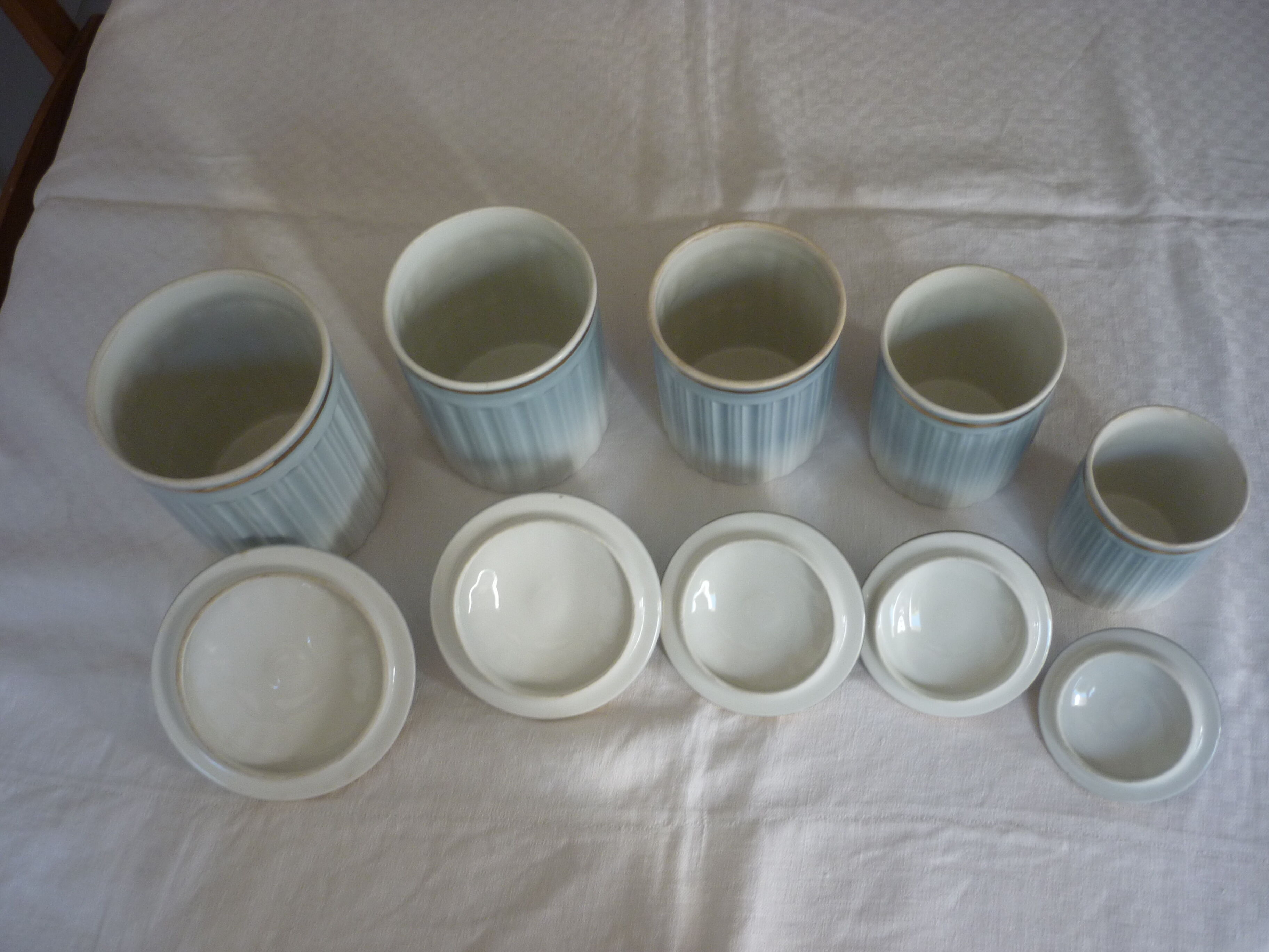 5 jars a spice porcelain aluminite frugier
