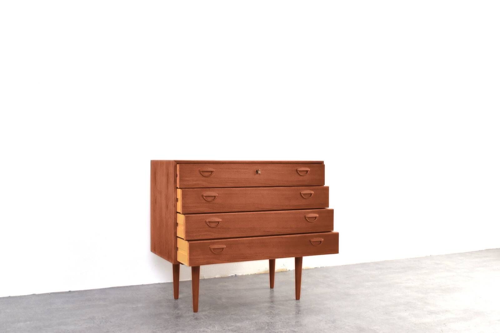 Teak Chest of Drawers by Kai Kristiansen for Feldballes Møbelfabrik, 1960s.