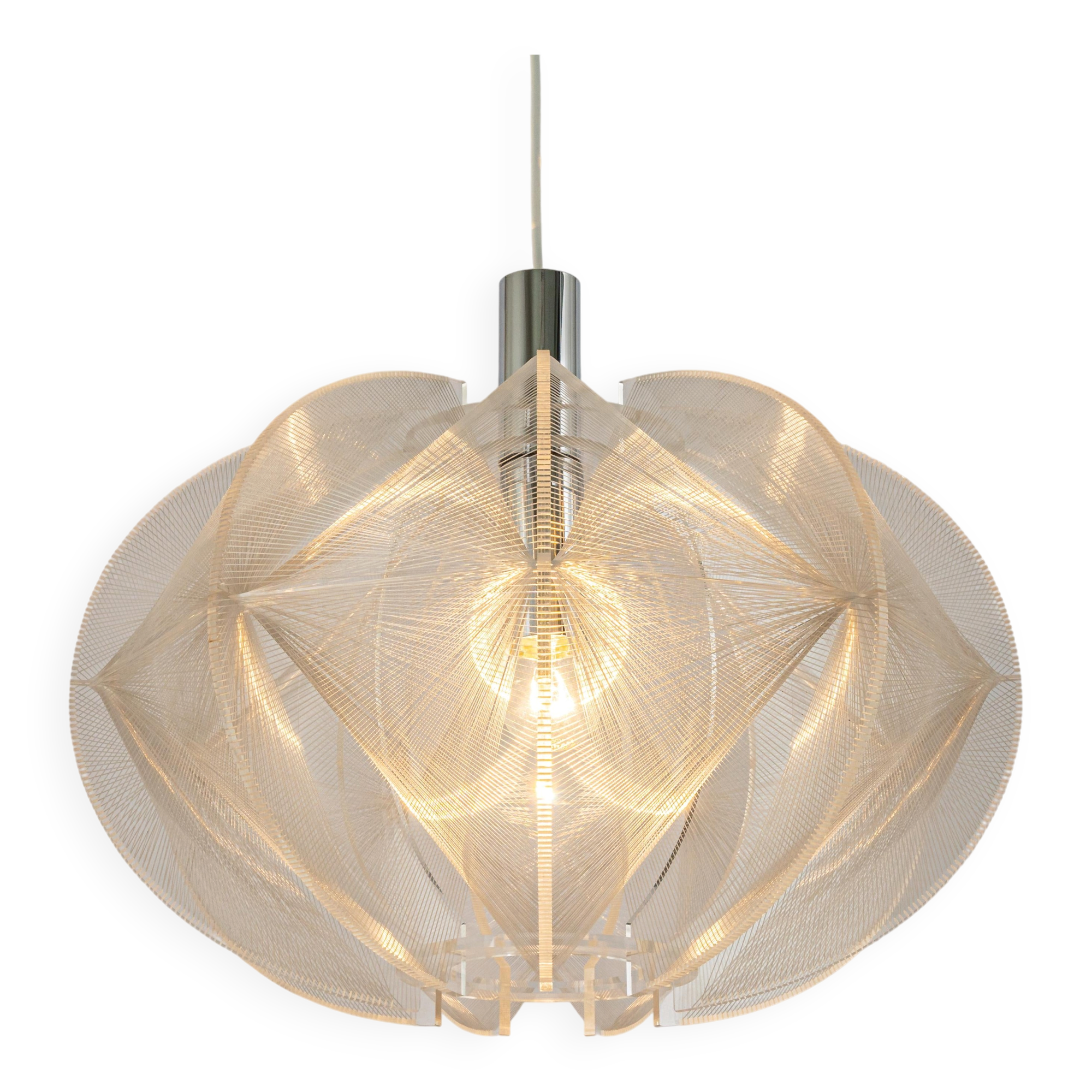 Paul Secon for Sompex - Clear wire suspension, Germany, 1970s