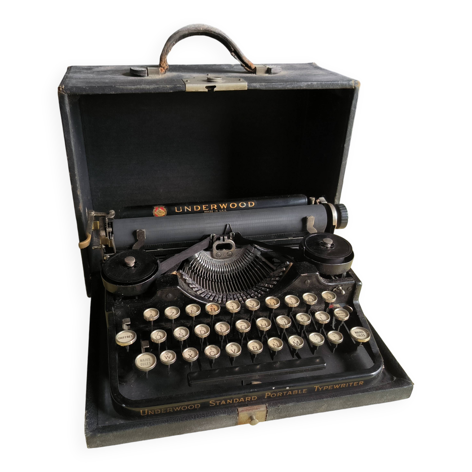 Antique Underwood Standard Portable Typewriter USA 1915-1920