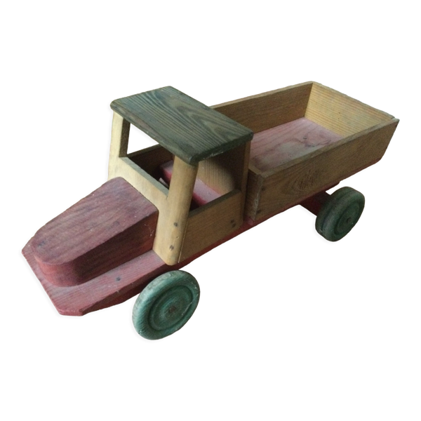 Camion jouet ancien en bois