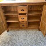 Solid oak bahut sideboard