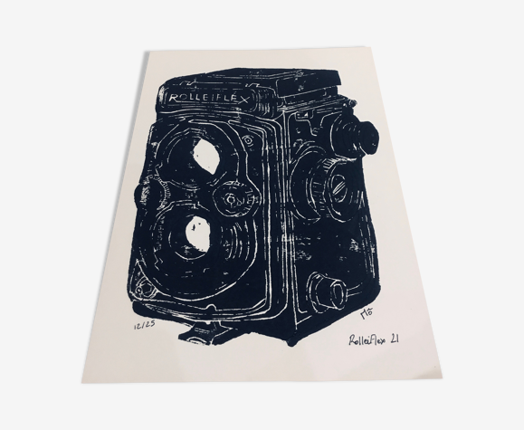 Linogravure A4 « Rolleiflex »