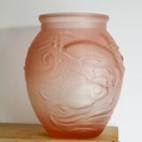 Art Deco vase by Souchon Neuvesel with a fish design.