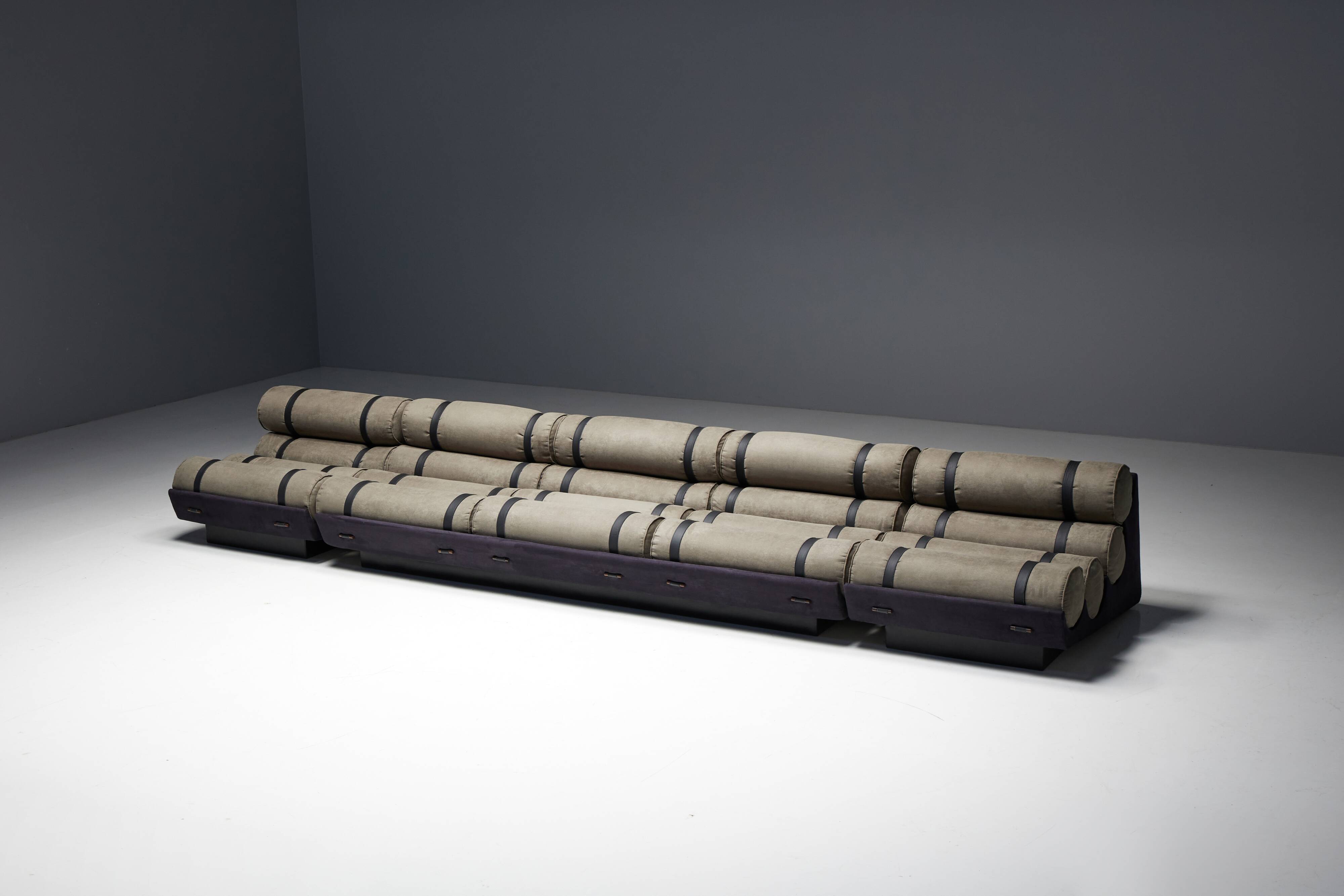 Mid-Century Cylindrical Sofa, Brazil, 1970s