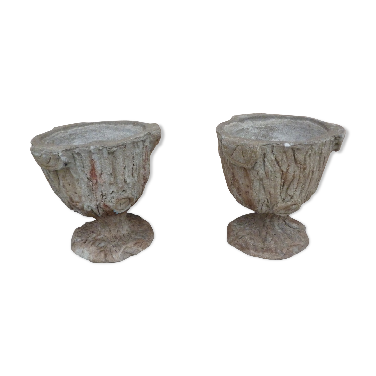 Pair of concrete planters