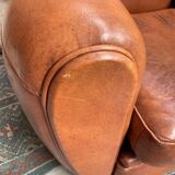 Leather club chair