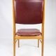 Suite de six chaises en chêne et cuir