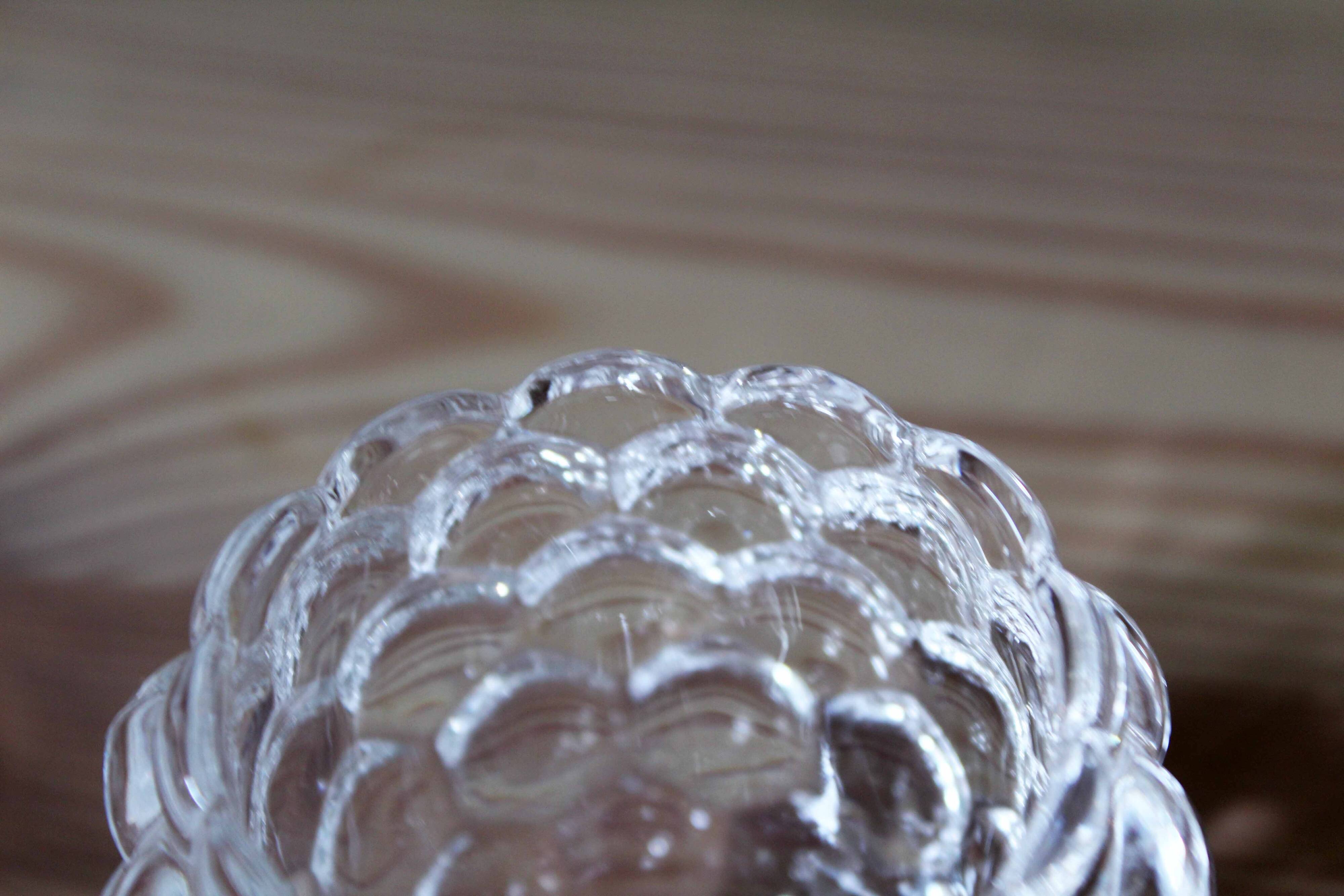 Raspberry-shaped glass tealight holder