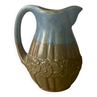 stoneware pitcher signed L.Lourioux circa 1910