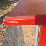 Bistro table, wood and aluminum