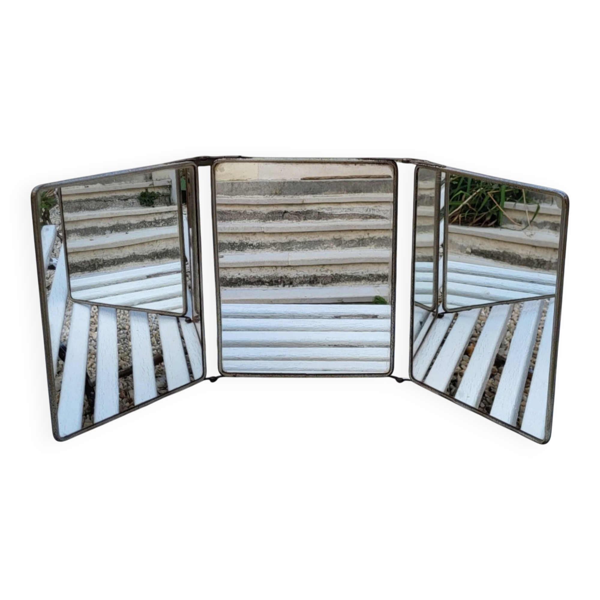 Triptych barber mirror 1950