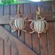 Paire d'appliques rotin vintage