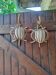 Pair of vintage rattan wall lights