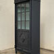Armoire parisienne vitrée noire et vert grisé 150cm