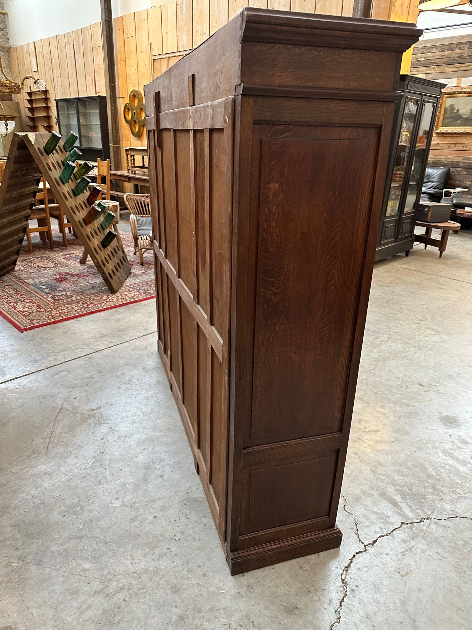 Armoire vitrine en chêne début XXème | Selency
