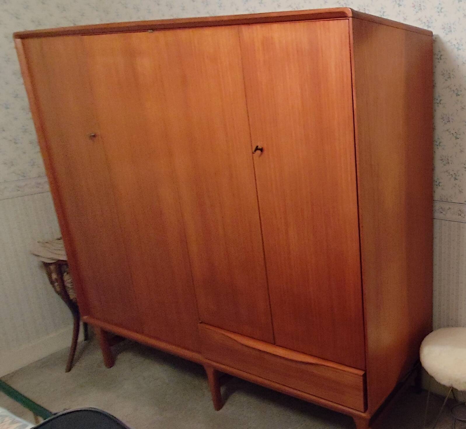 1960s Scandinavian teak commode by the French manufacturer MUPLES.