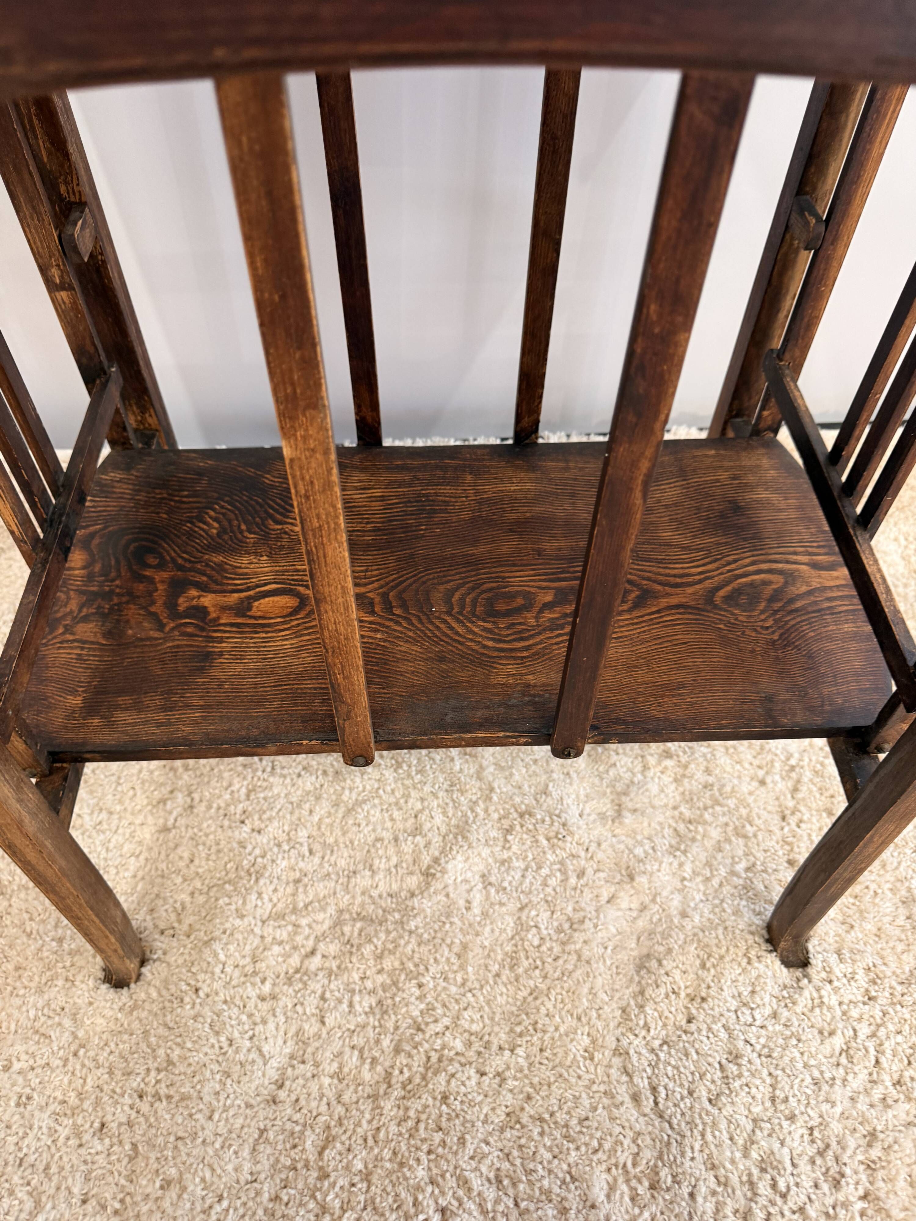 Antique English wooden tea table – Folding trays