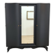 Art Deco wardrobe painted in black