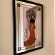 Vintage Alphonse Mucha Art Nouveau Mirror | Framed “Au Quartier Latin”