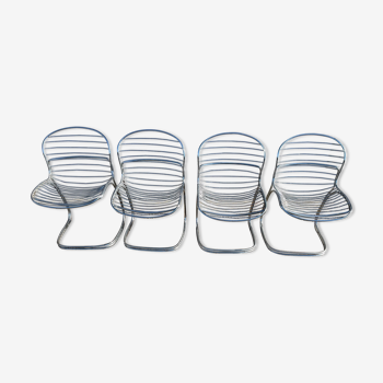 Set of 4 Sabrina chairs by Gastone Rinaldi 1970