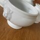 6 white porcelain lion head soup bowls