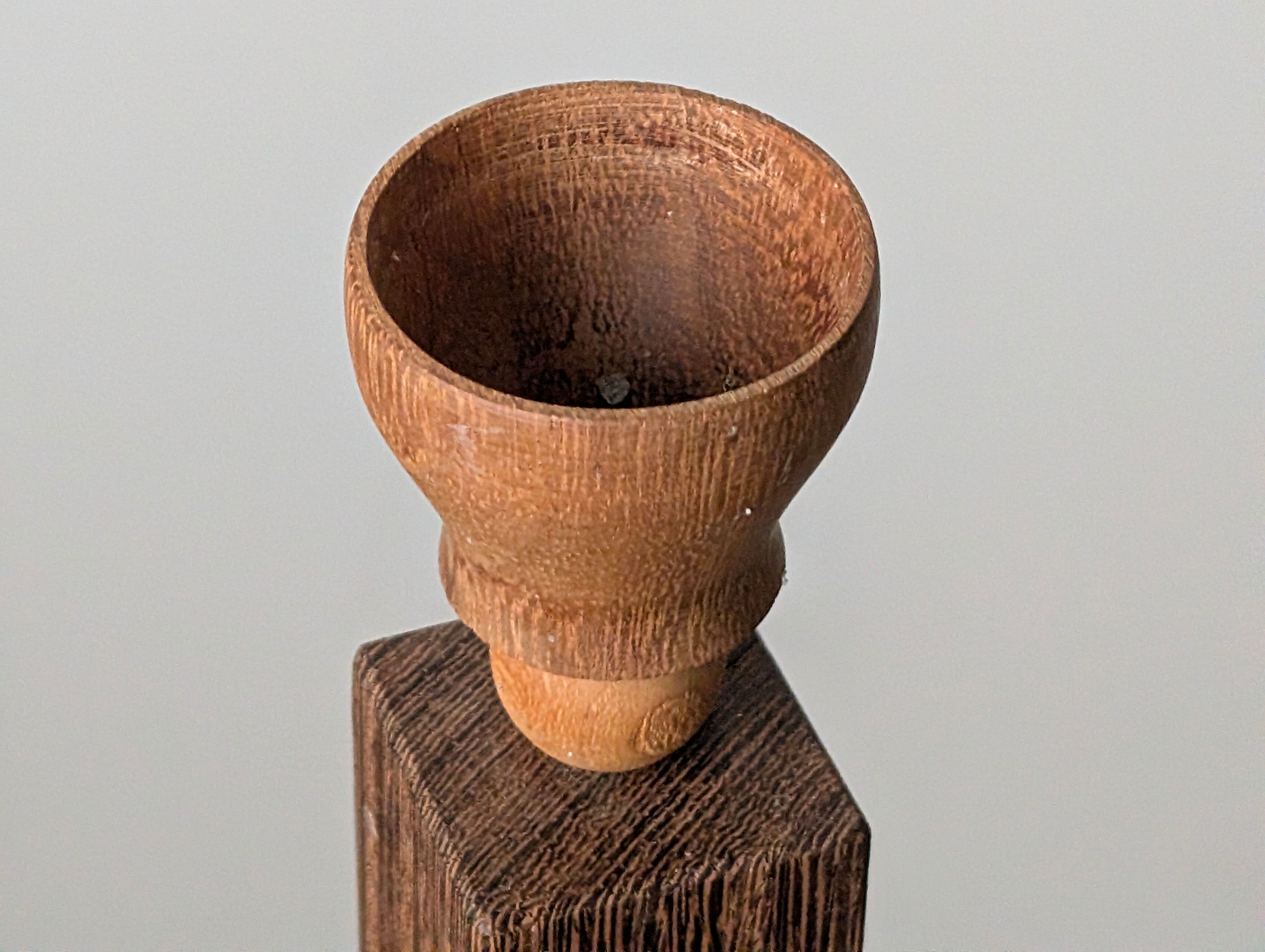 Danish hanging wooden candelabra, Art Deco style, 1970s