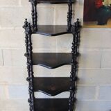 Antique black wood partition shelf in Napoleon style