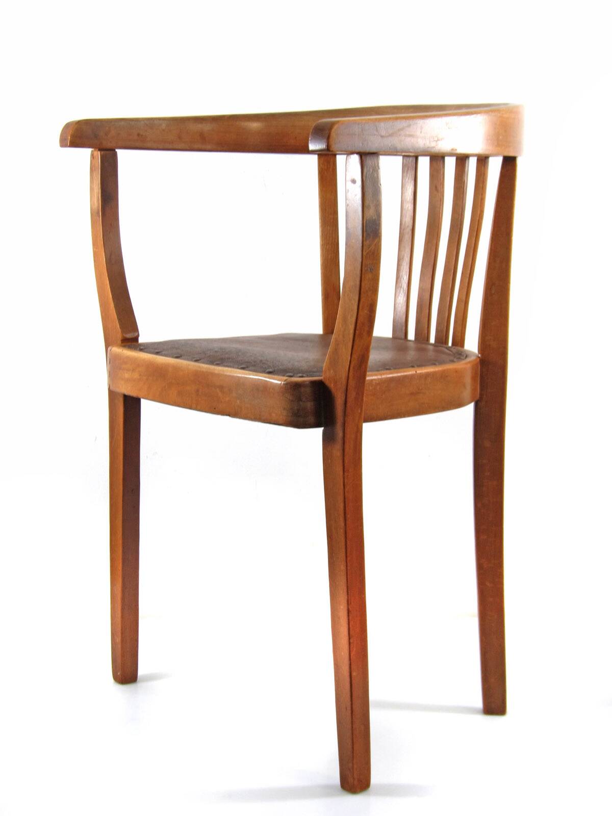 Antique oak Art Nouveau armchair