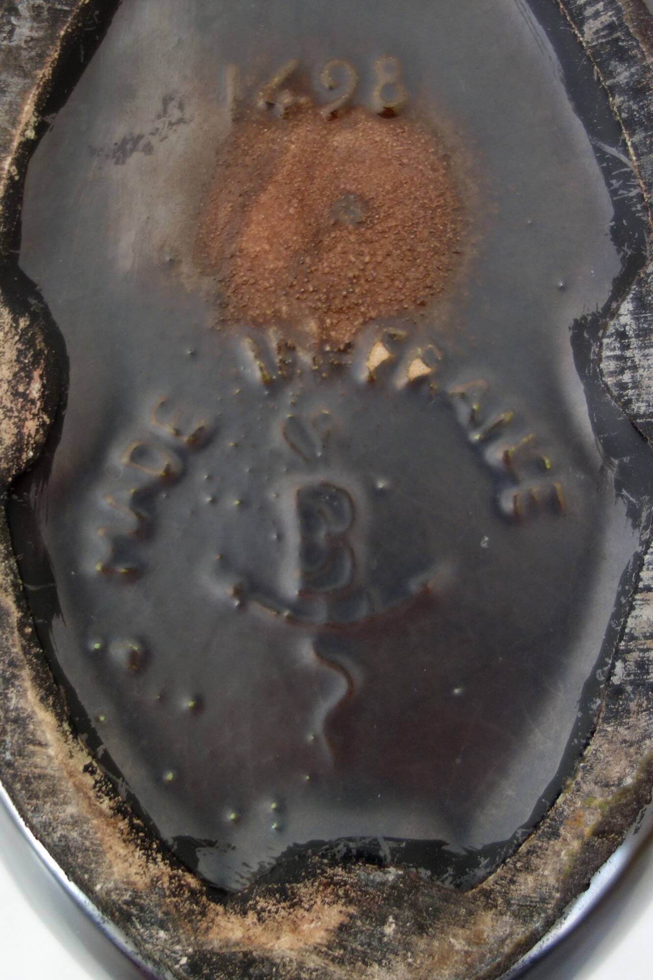 Flamed ceramic vase signed De Bruyn Five Lille