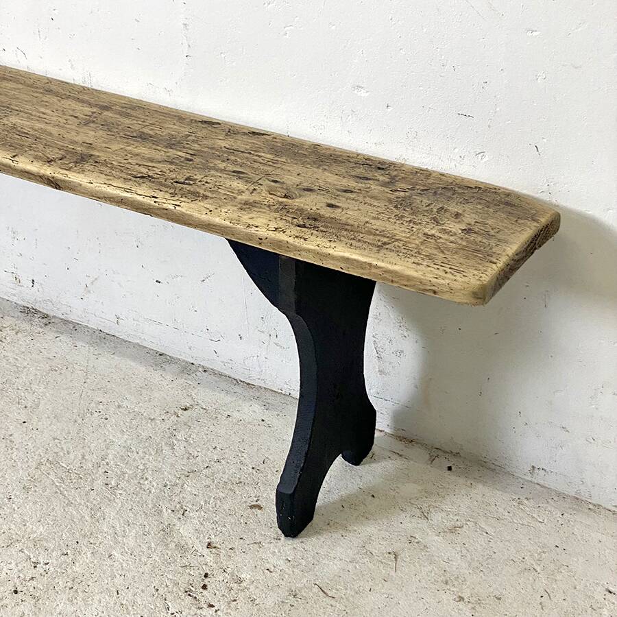 Solid wood farm bench