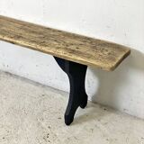 Solid wood farm bench