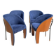 Set of 4 Postmodern Ligne Roset armchairs from the 1980s.