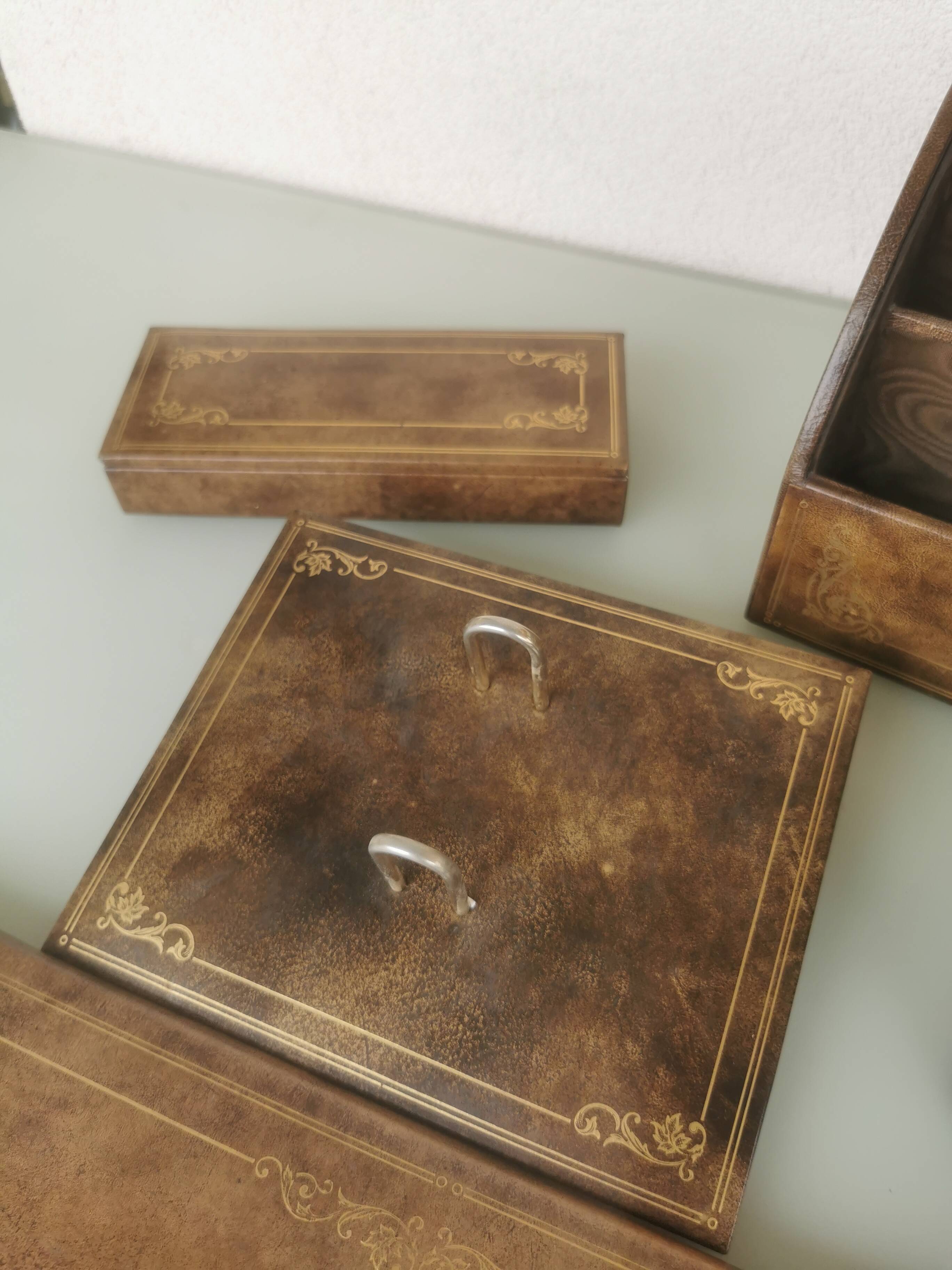 Leather desk set Le Tanneur PARIS