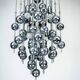 Italian Chrome Chandelier with Spherical Elements, 1970s
