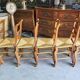 SET OF 6 DINING ROOM OR KITCHEN CHAIRS IN RESTAURANT STYLE IN WALNUT