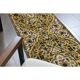 Tapis couloir vintage turc Oushak fait main en laine et coton jaune 59x378
