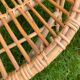 Vintage rattan and bamboo sofa bench
