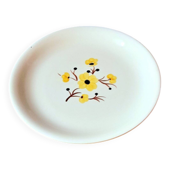 Plat en faïence Salins, modèle Catherine 1960