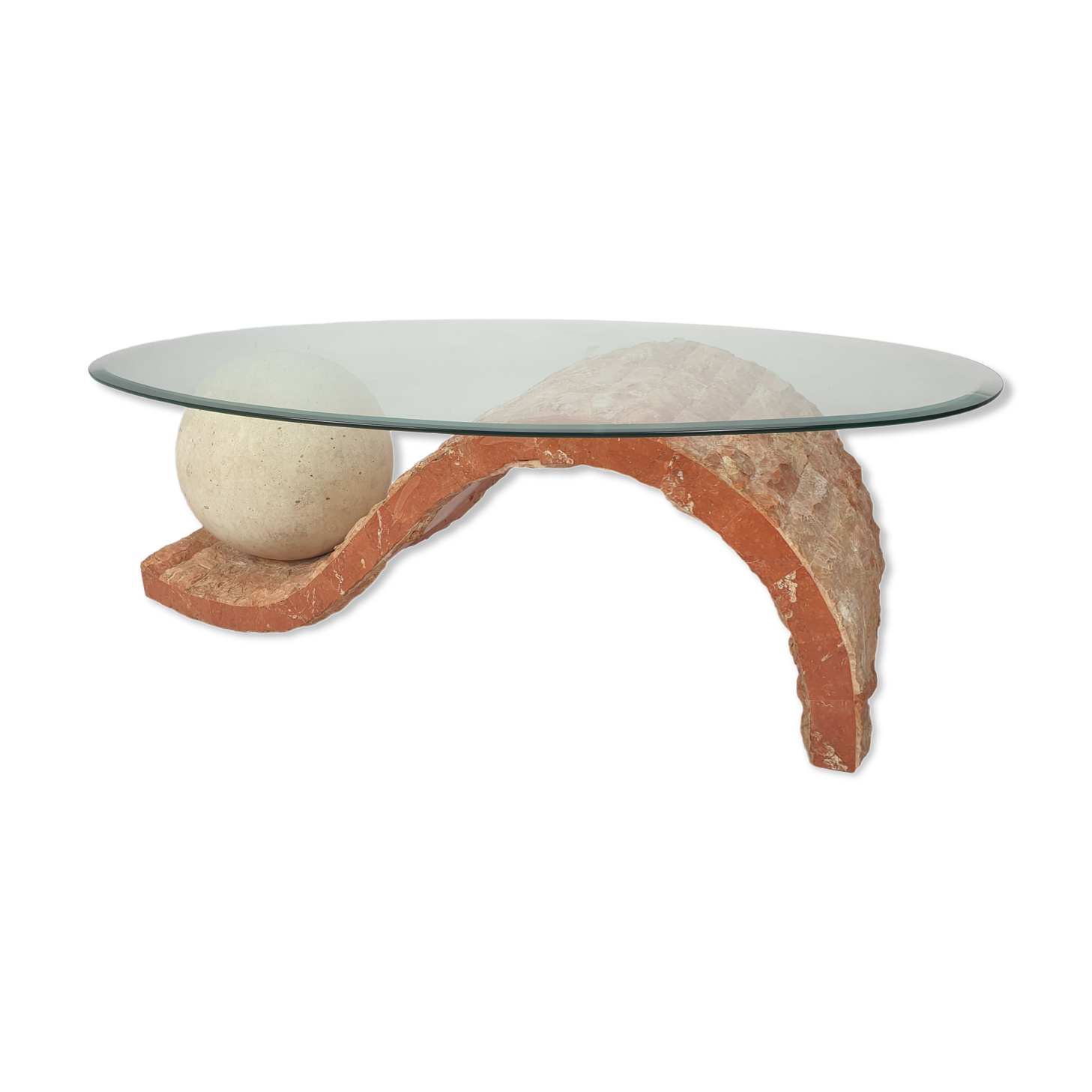 Magnussen Ponte Mactan Stone or Fossil Stone Coffee Table, 1980s