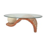 Table basse en pierre fossile de Magnussen Ponte, années 1980