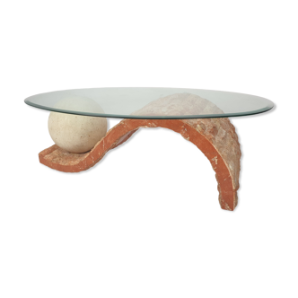 Magnussen Ponte Mactan Stone or Fossil Stone Coffee Table, 1980s