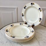 Set of 5 hollow plates Iron Earth model "Romeo" early XXth