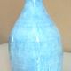 Glazed ceramic bottle vase, dated 1979, signature to be identified