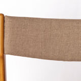 1 of 4 Vintage Danish Teak Dining Chair – 1960s, Reupholstered in Grey