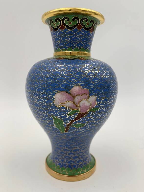 Deux vases vintage émail cloisonné chinois - années 1970-1980