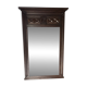 Miroir mural vintage encadré en chêne. Idéal pour les décorateurs.