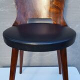 Pair of Dove chairs • Baumann • Black faux leather