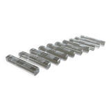 Set of 10 square glass knife holders