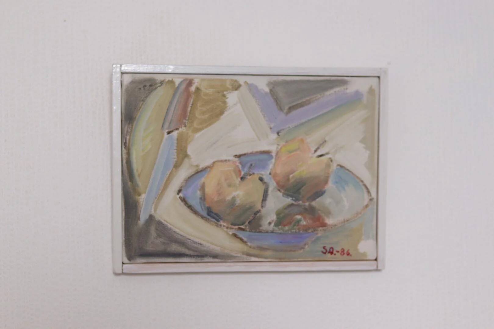 Original Swedish Oil on Canvas – “Applen” by Sven Olofsson, Dated 1986